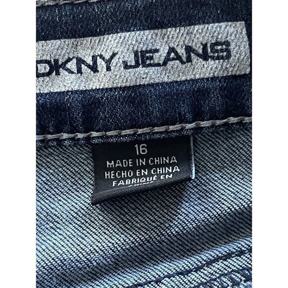 DKNY SOHO Skinny Womens Size 16 Stretch Medium Wash Mid Rise Denim Blue Jeans - Picture 9 of 13